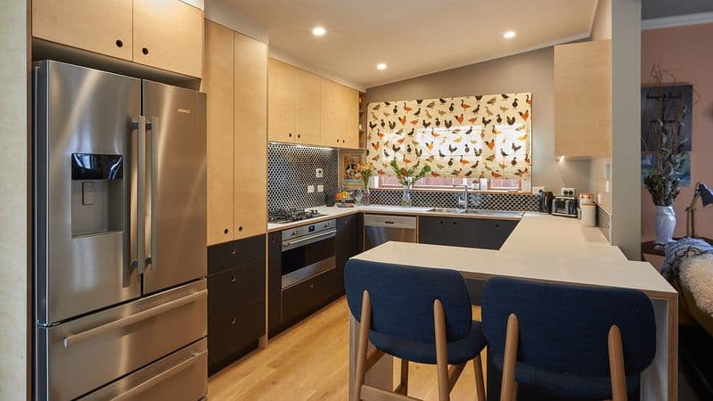 Plywood kitchen upgrade — before and after