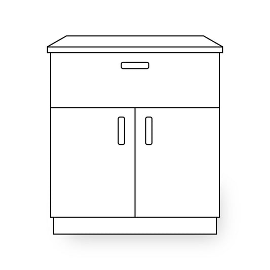 2-door 1-drawer cabinet fronts